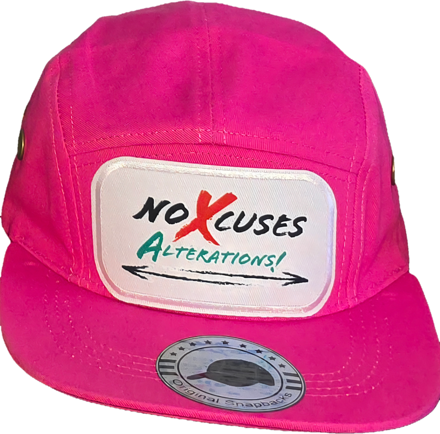 5 Panel No Xcuses ALTERATIONS re(MIND)set Patchwork Longevity Logo