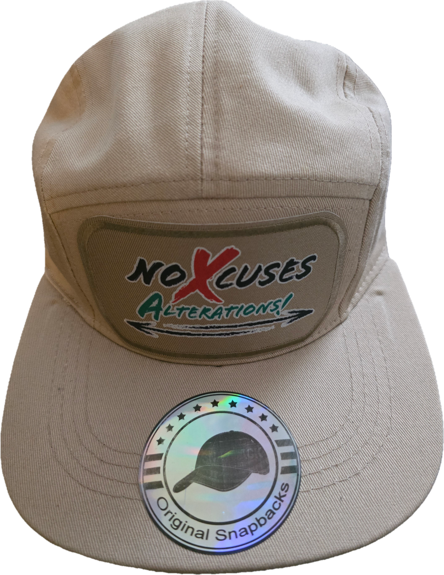 5 Panel No Xcuses ALTERATIONS re(MIND)set Patchwork Longevity Logo