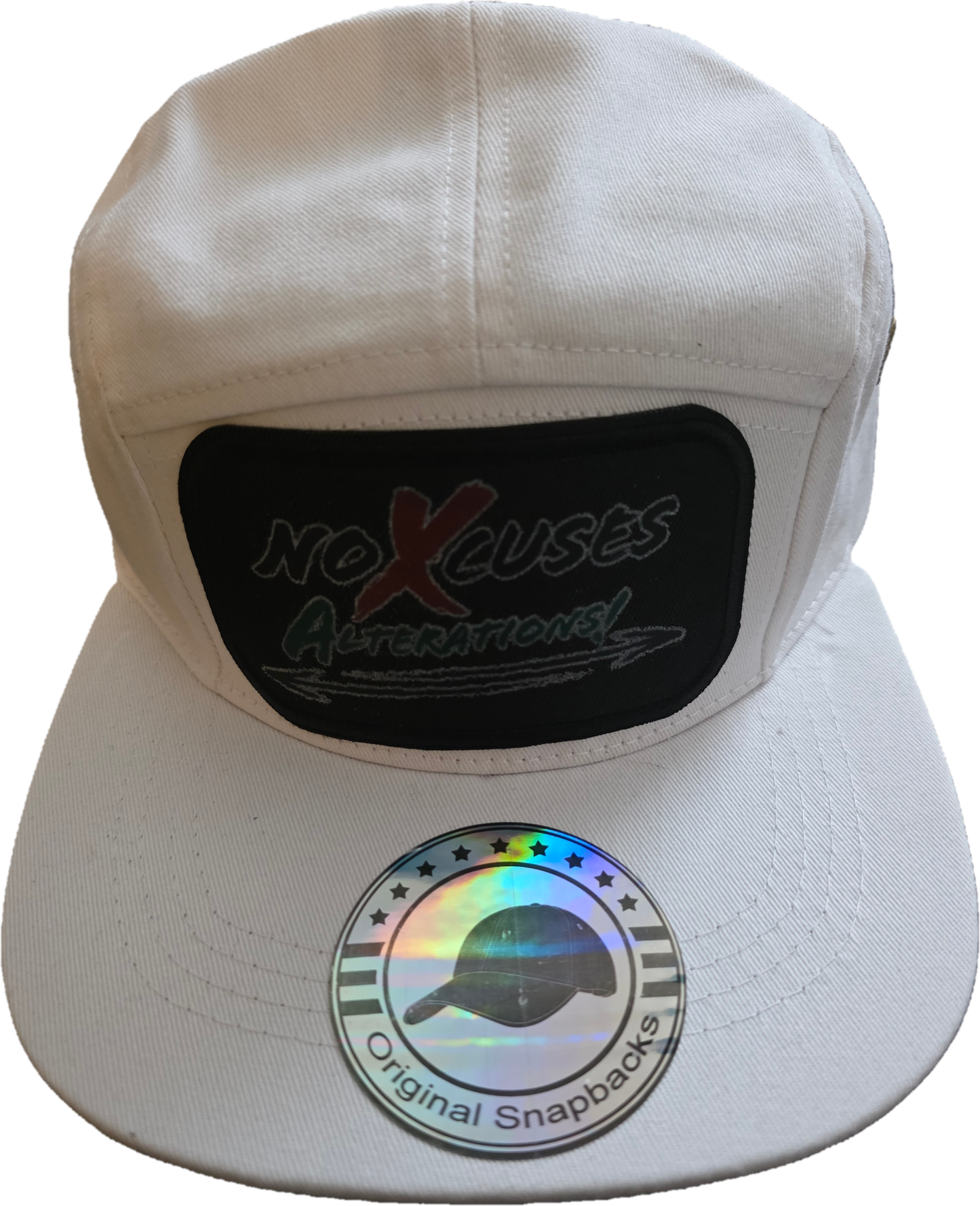 5 Panel No Xcuses ALTERATIONS re(MIND)set Patchwork Longevity Logo