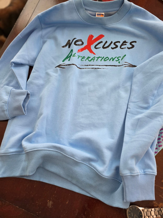 No Xcuses ALTERATIONS re(MIND)set Crewneck Longevity & 365 Logos
